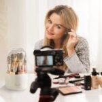 360?? Rotating Makeup Brush Holder with Lid Makeup Organizer - Image 14