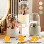 360?? Rotating Makeup Brush Holder with Lid Makeup Organizer - Image 6