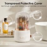 360?? Rotating Makeup Brush Holder with Lid Makeup Organizer - Image 12