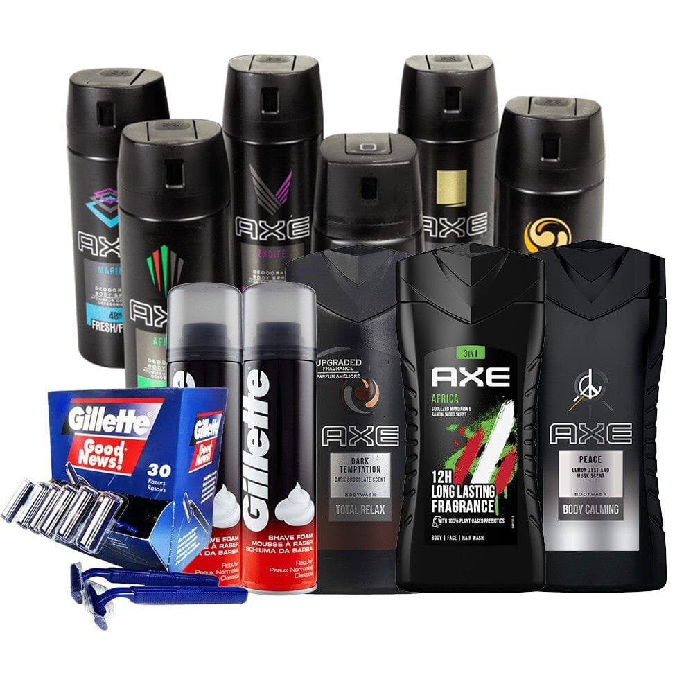 39-Piece Set: Axe & Gillette Bundle