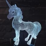 3D LED 7 Color Unicorn Table Lamp - Image 5
