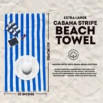 4-Pack: 30" x 60" Ultra-Soft 100% Cotton Striped Pool Cabana Hotel Beach Towels - Image 6