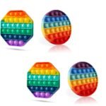4-Pack: Rainbow Pop-It Bubble Popper - Image 3