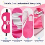 4-Piece: Kids Dress Up Superhero Capes Set and Slap Bracelets for Girls - Image 5