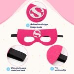4-Piece: Kids Dress Up Superhero Capes Set and Slap Bracelets for Girls - Image 6