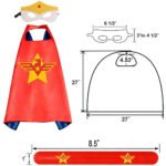 4-Piece: Kids Dress Up Superhero Capes Set and Slap Bracelets for Girls - Image 2