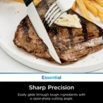 4-Piece Set: Ninja Foodi Never Dull Essential Steel Steak Knife Set, K12004 - Image 3