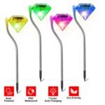 4-Piece: Solar Diamond LED Light Pathway Stake Decorative Lamp - Image 3