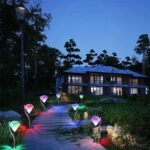 4-Piece: Solar Diamond LED Light Pathway Stake Decorative Lamp - Image 5