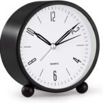 4" Super Silent Non Ticking Analog Alarm Clock with Night Light - Image 4