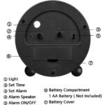 4" Super Silent Non Ticking Analog Alarm Clock with Night Light - Image 7