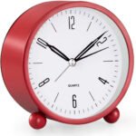 4" Super Silent Non Ticking Analog Alarm Clock with Night Light - Image 3