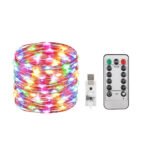 40 Ft. USB Waterproof Remote Control LED Christmas String Lights with 8 Modes - Image 2