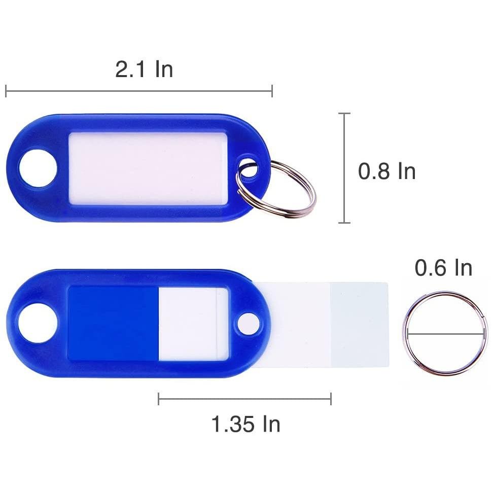 40-Pack: Uniclife Tough Plastic Key Tags with Split Ring Label Window - Image 4