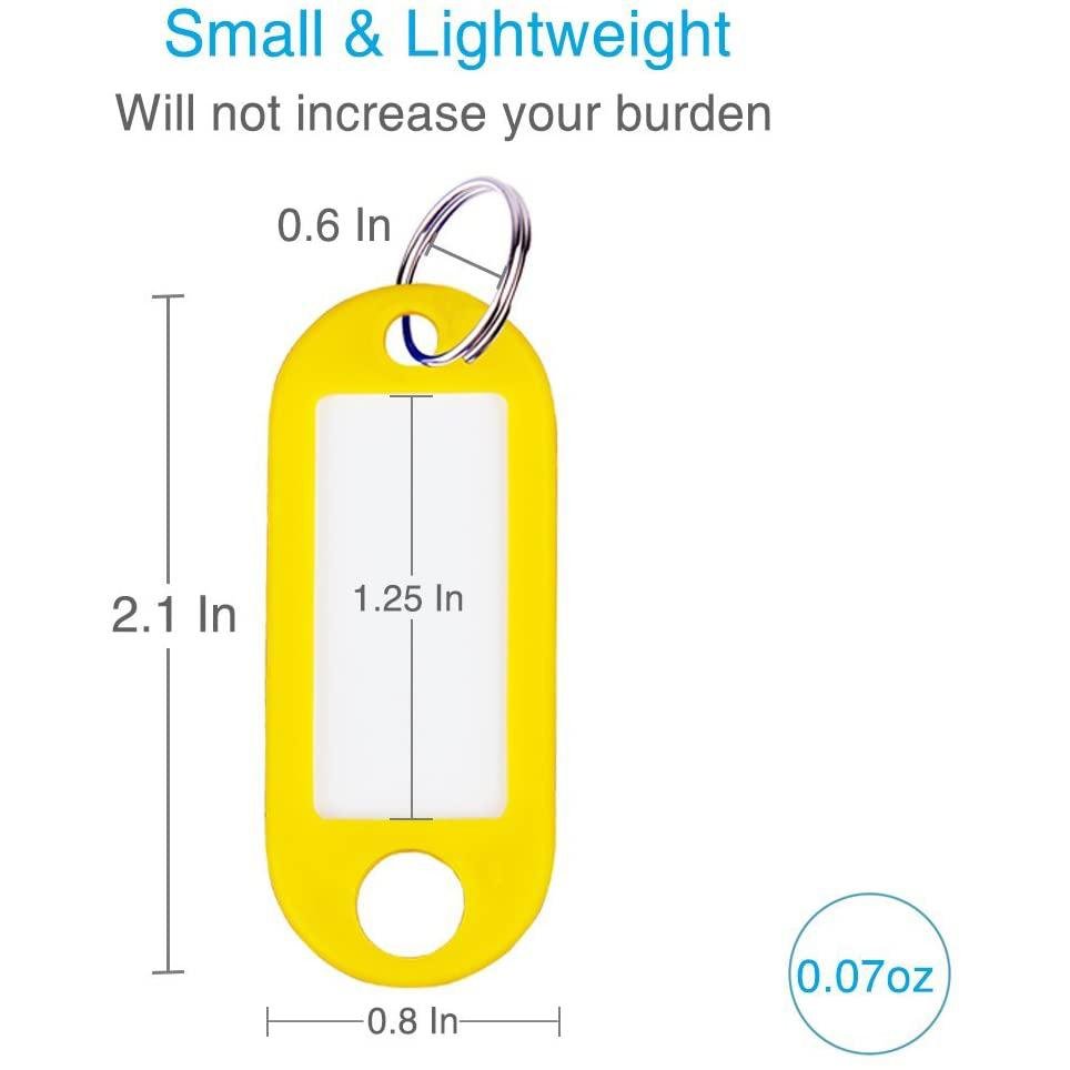 40-Pack: Uniclife Tough Plastic Key Tags with Split Ring Label Window - Image 5
