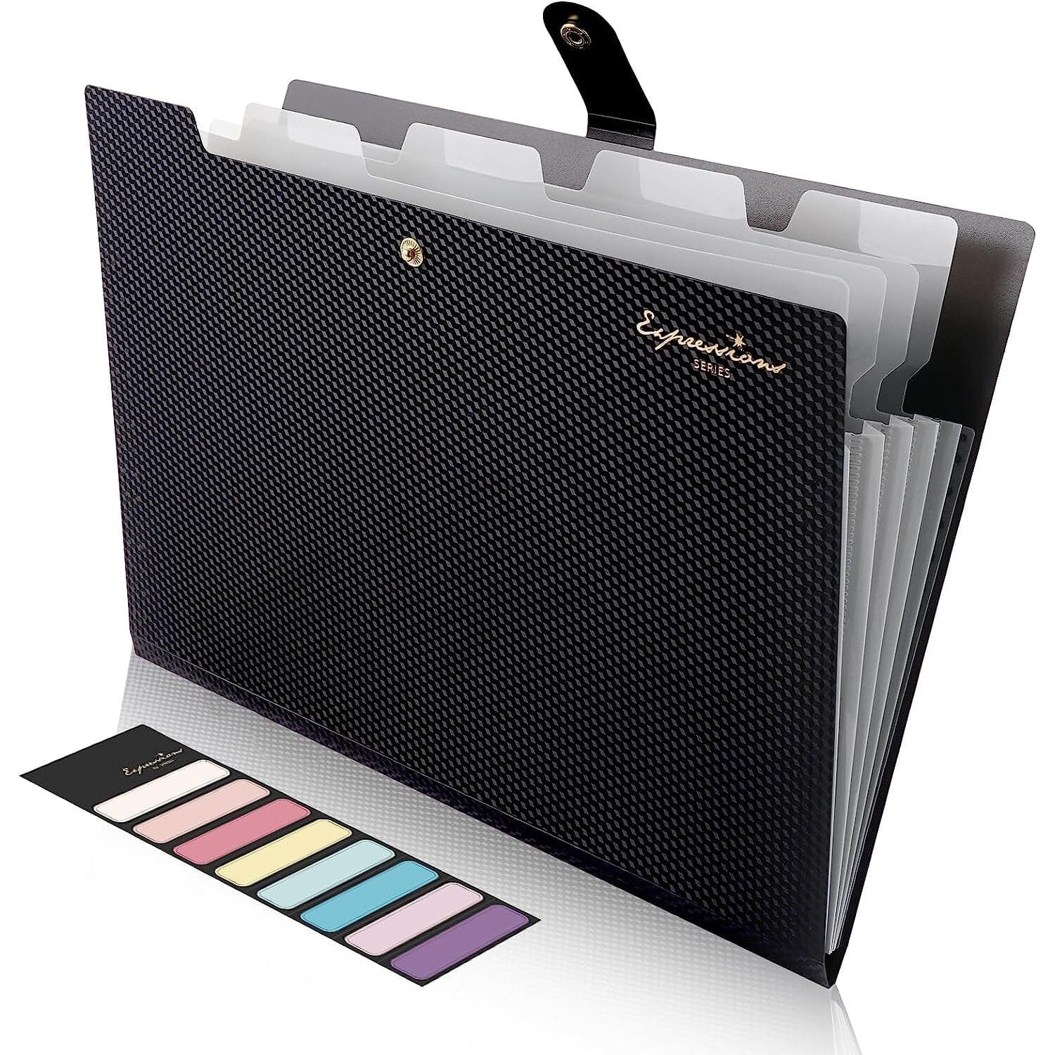 5 Pocket Folder with Labels, Letter Size Expanding File Folder Organizer