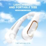 5 Speeds Adjustable USB Rechargeable Battery Powered Personal Neck Fan - Image 5