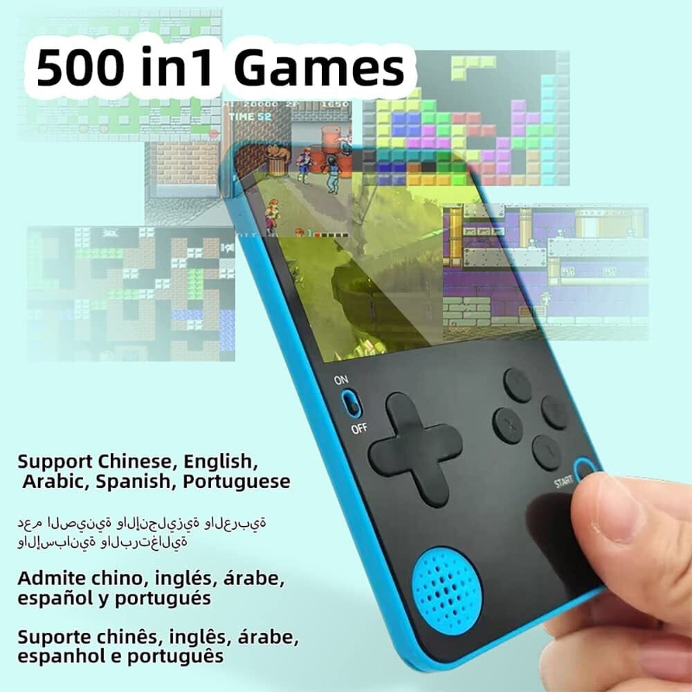 500 Built-in Games 2.4 Inch Color LCD Screen Retro Video Console - Image 8