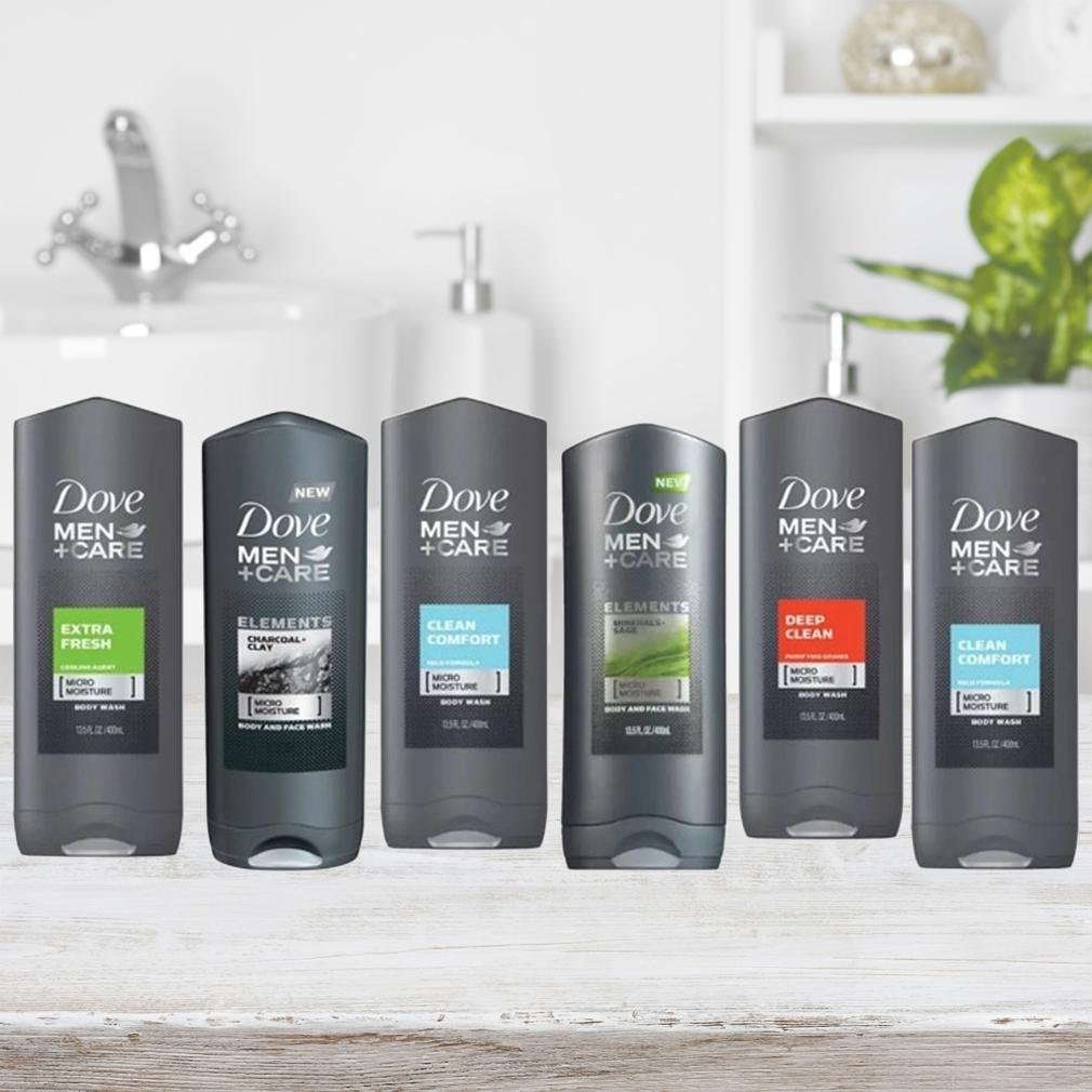 6-Pack Dove Men Shower Gel 400ml (Assorted Scents)