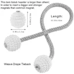 6-Pack: Magnetic Curtain Tiebacks, Decorative Curtain Holdbacks - Image 8