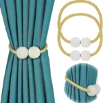 6-Pack: Magnetic Curtain Tiebacks, Decorative Curtain Holdbacks - Image 3