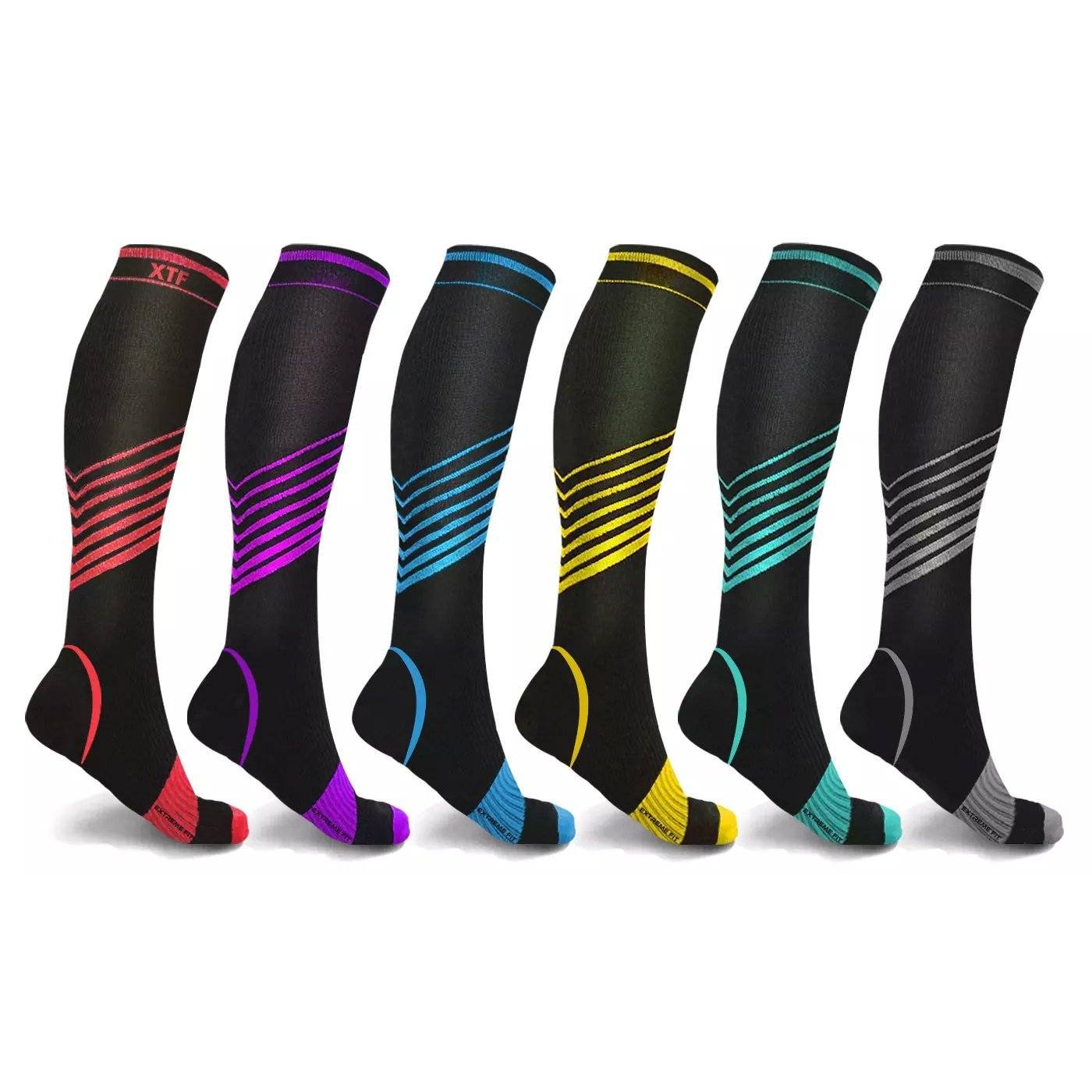 6-pair-ultra-v-striped-knee-high-compression-socks-wellness-sm-dailysale-936065.jpg 6-Pair: Ultra V-Striped Knee-High Compression Socks - Image 1