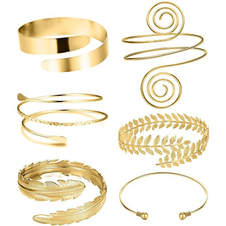 6-Piece: Women's Arm Band Cuff Bracelet