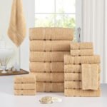 18-Piece: Bibb Home Zero Twist Egyptian Cotton Towel Set - Image 7