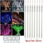 8-Pieces: Waterproof LED Meteor Shower Rain Lights - Image 4