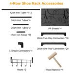8-Tier Shoe Rack Metal Shoe Storage Shelf - Image 16