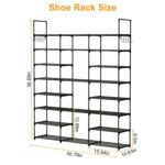 8-Tier Shoe Rack Metal Shoe Storage Shelf - Image 7