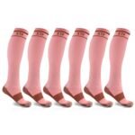 6-Pairs: Unisex Copper-Infused Knee High Compression Socks - Image 3