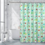 Royale Linens Double Brushed Microfber 1800 Thread Printed Shower Curtain - Image 7
