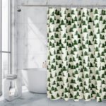 Royale Linens Double Brushed Microfber 1800 Thread Printed Shower Curtain - Image 13
