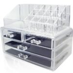 2-Pack: Acrylic Makeup Organizer Cosmetic Jewelry Display Box - Image 2