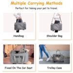 Airline Approved Rolling Pet Carrier with Telescopic Handle Shoulder Strap - Image 10