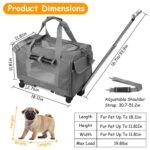Airline Approved Rolling Pet Carrier with Telescopic Handle Shoulder Strap - Image 9