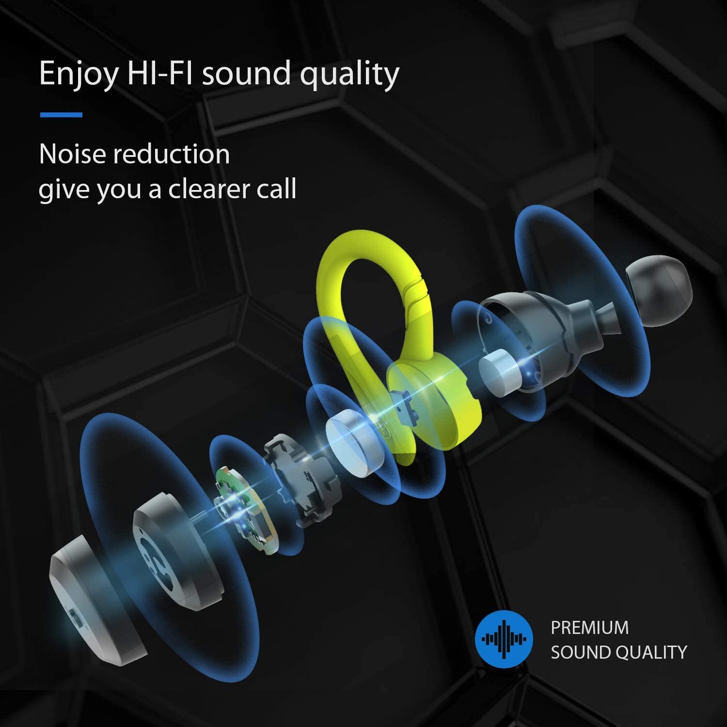 APEKX Bluetooth Headphones True Wireless Earbuds with Charging Case - Image 10