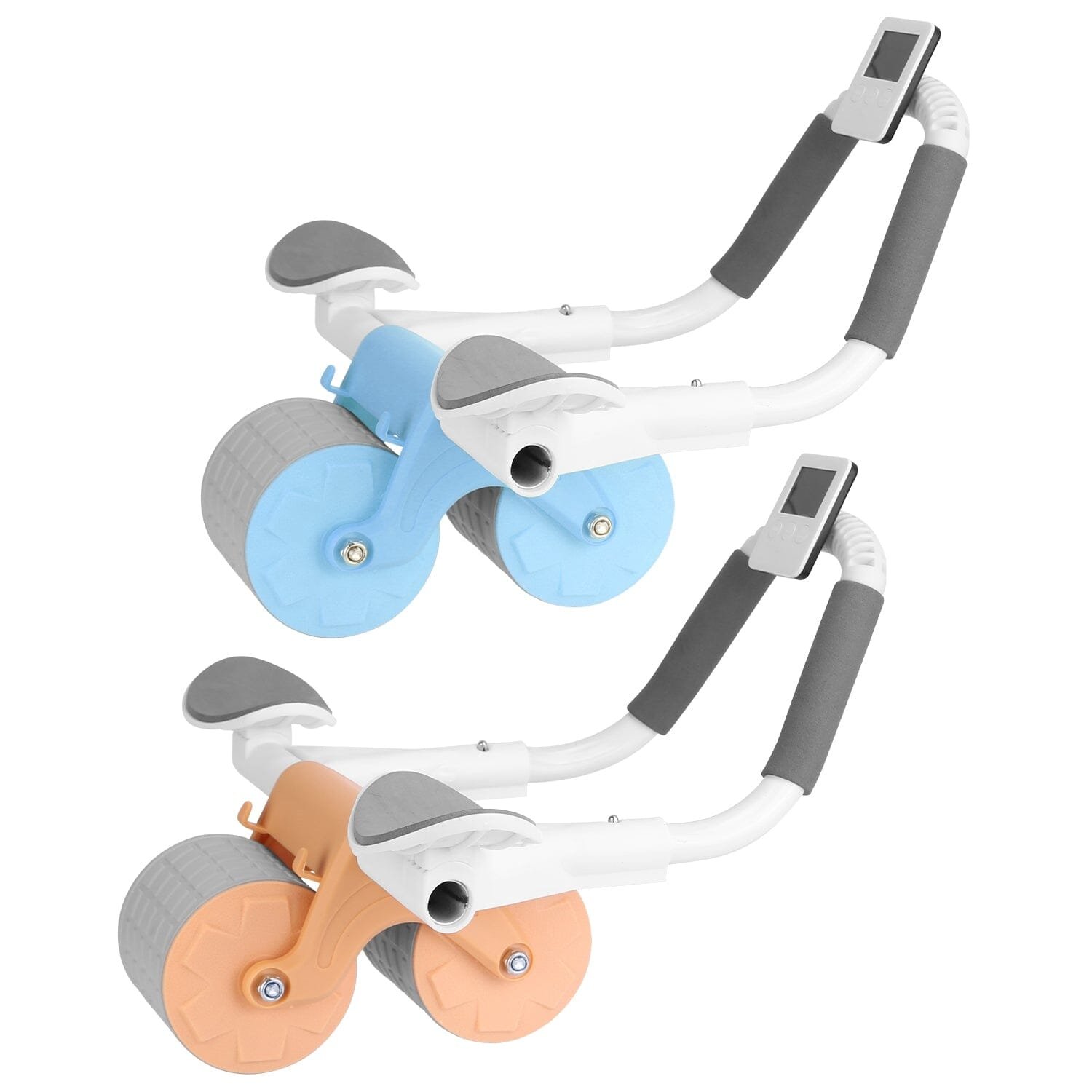 Automatic Rebound Abdominal Wheel Roller for Core Strength with Timer Kneel Pad