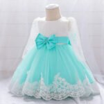 Baby Girls' Basic Christening Floral Dress - Image 3