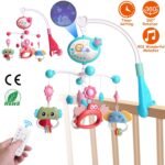Baby Musical Crib Bed Bell Rotating Mobile Star Projection - Image 7
