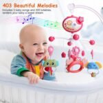 Baby Musical Crib Bed Bell Rotating Mobile Star Projection - Image 6