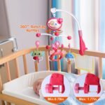Baby Musical Crib Bed Bell Rotating Mobile Star Projection - Image 11
