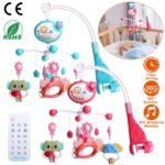 Baby Musical Crib Bed Bell Rotating Mobile Star Projection - Image 5