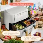 Beautiful 9 QT TriZone Air Fryer White Icing by Drew Barrymore - Image 10