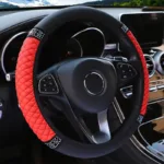 Bling Soft Leather Car Steering Wheel Cover Non-Slip Heat And Cold Protector - Image 2
