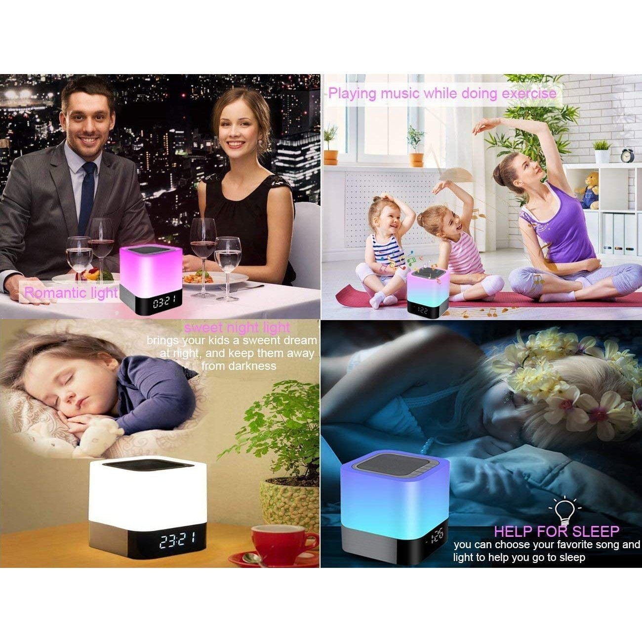 Bluetooth Speaker Touch Sensor Bedside Lamp - Image 8