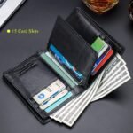 Bullcaptain Large Capacity Genuine Leather Bifold Wallet/Credit Card Holder - Image 6