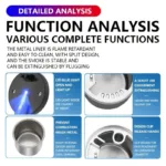 Car Ashtray Multi-functional Universal Household Portable Metal Liner Ashtray - Image 6