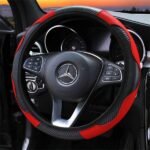 Car Auto Steering Wheel Cover Carbon Fibre Breathable Anti-slip Protector - Image 4